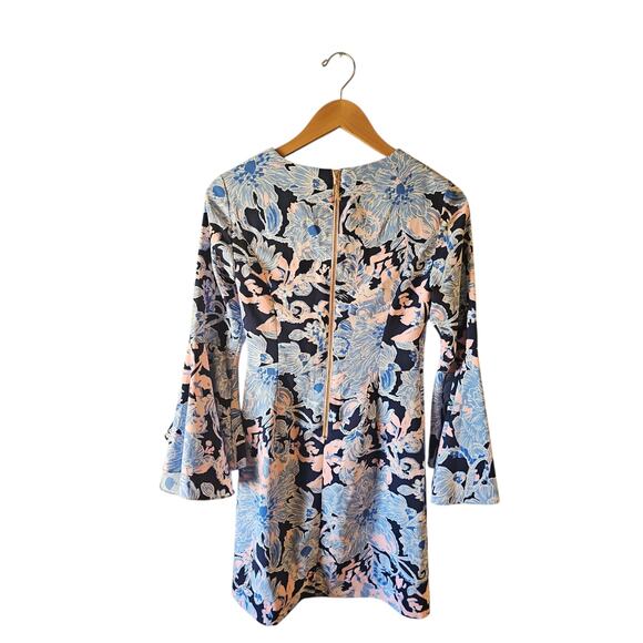 Lilly Pulitzer Kayla Stretch Dress Bright Navy Amore Please Size 00  $198 retail - Picture 7 of 10